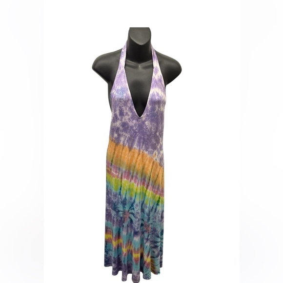 Sacred Threads Dresses & Skirts - NWT.  1X/2X    Sacred Threads Multicolor Tie-Dye Halter Dress.  LG/GR/GR